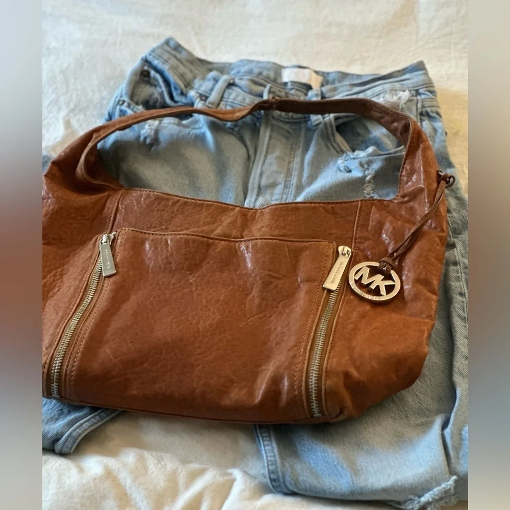 Michael Kors MK Cognac Crosby Hobo Bag